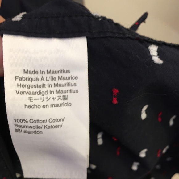 J. Crew mercantile red & white anchors embroidered - Picture 6 of 6